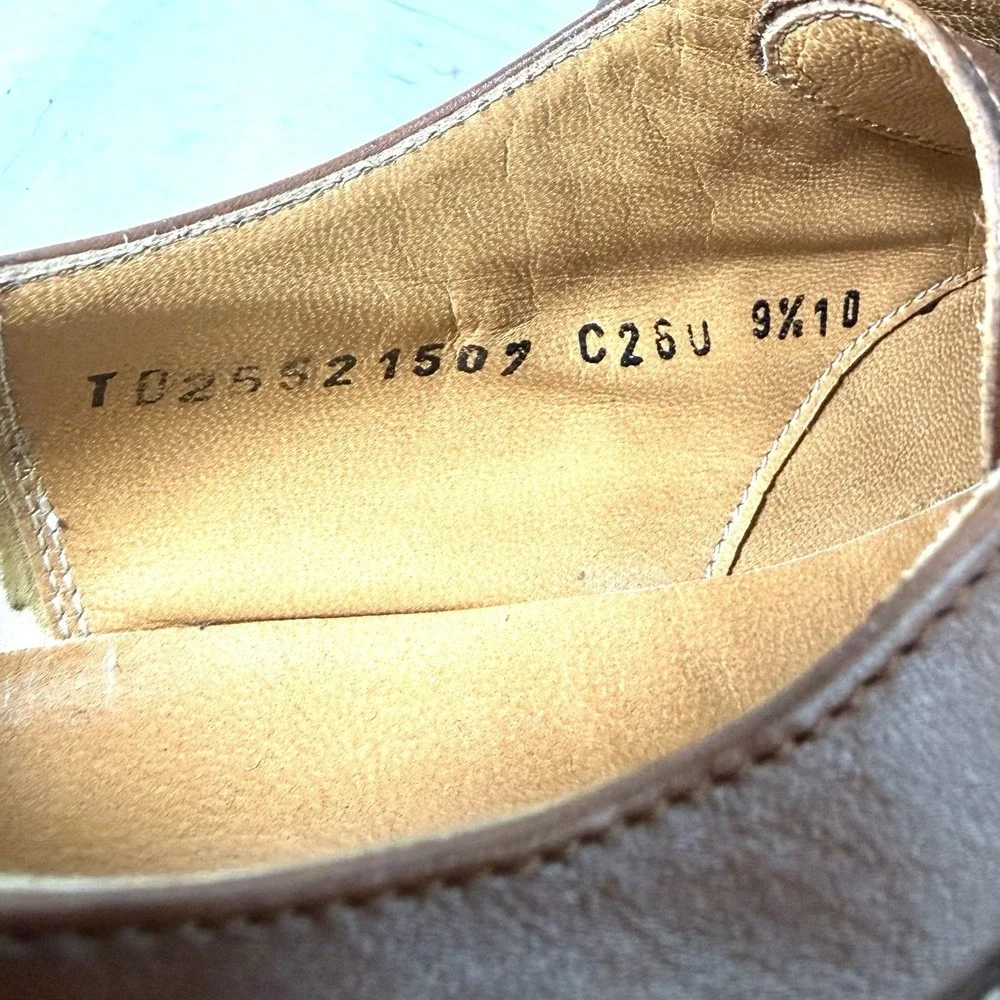 Salvatore Ferragamo Tramezza Shoes Men's 9.5 D Brown   Oxford Old Money Italy